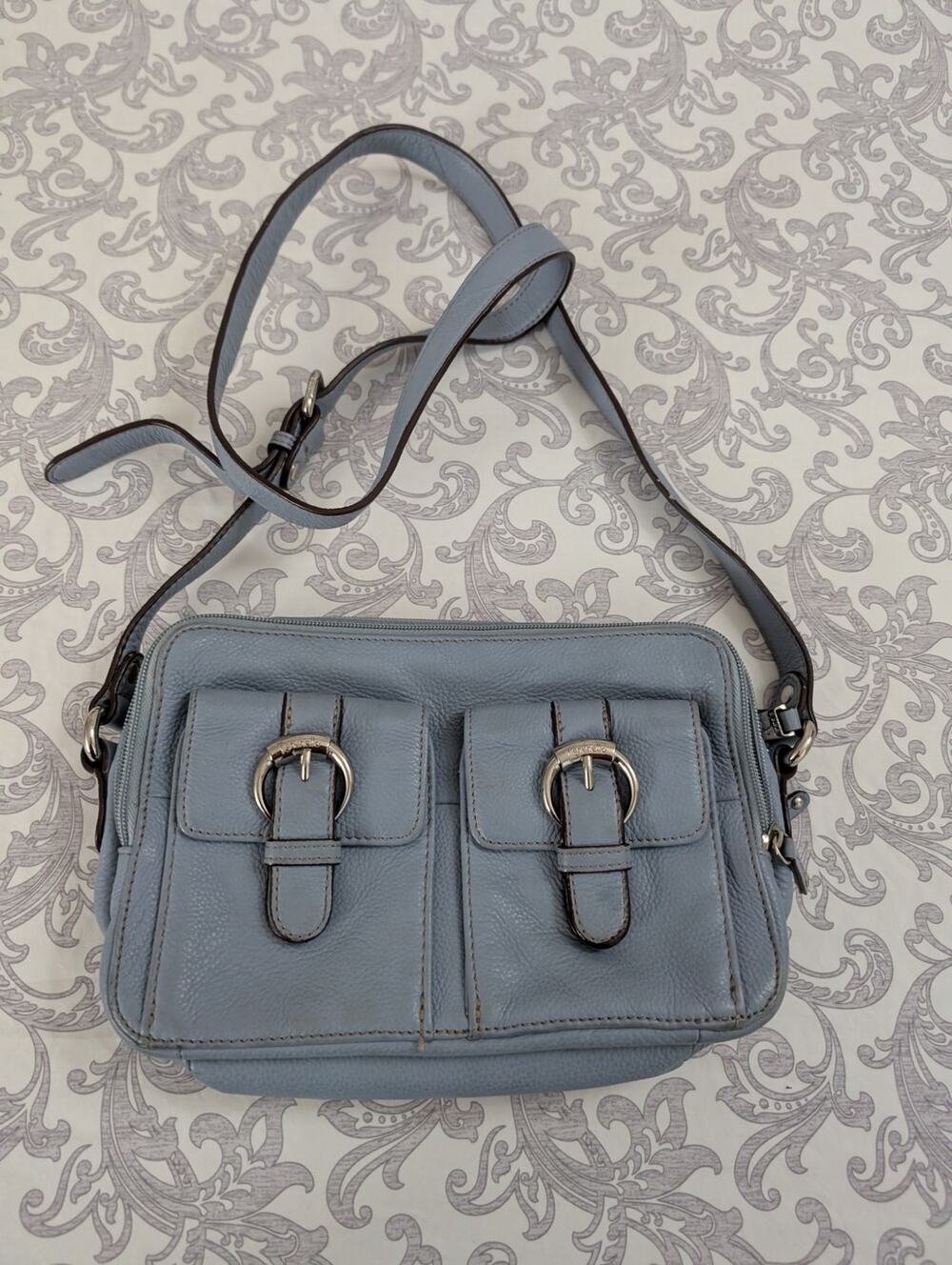 tignanello leather crossbody purse